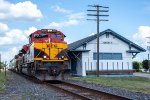 KCS 4124 passes the old Liberty Depot 